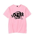 thumbnail image 1 of T-shirt Central Cee Syna World Col Rond en Pur Coton à Manches Courtes T-shirt Unisexe hip-hop, 2TG, Rose, 1 of 5