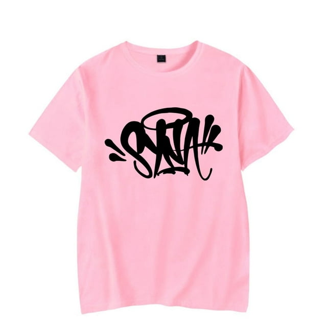 T-shirt Central Cee Syna World Col Rond en Pur Coton à Manches Courtes T-shirt Unisexe hip-hop, 2TG, Rose