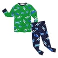 thumbnail image 6 of Hessimy Toddler Boys Girls Spring Summer 2Pcs Long Sleeve Sweatshirt Tops Pants Soft Casual Clothes Sweatsuit, Soft Casual Sweat(Green,8-9 Years), 6 of 6