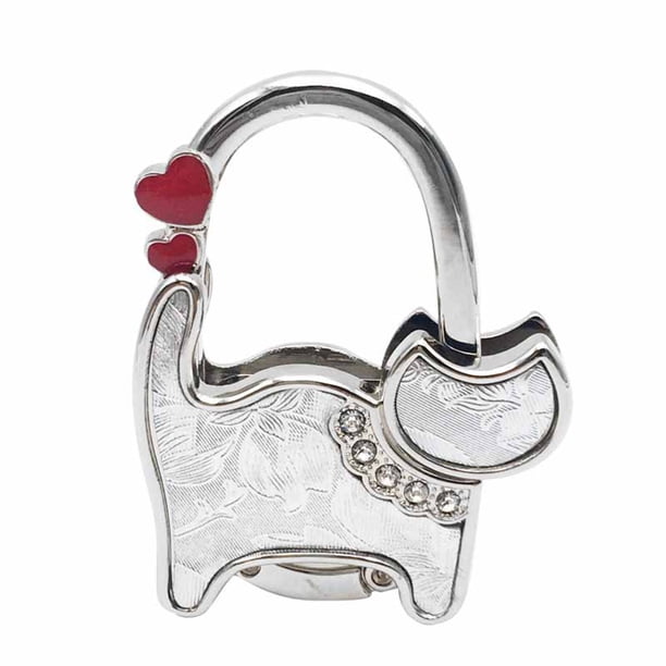 Guardurnaity Dibujos animados de doble forma de corazones de aleación de diamantes de imitación bolsa de cuero gancho para suministros de oficina en casa Ropa, zapatos y accesorios Miscelánea cinco Guardurnaity PS15554-05