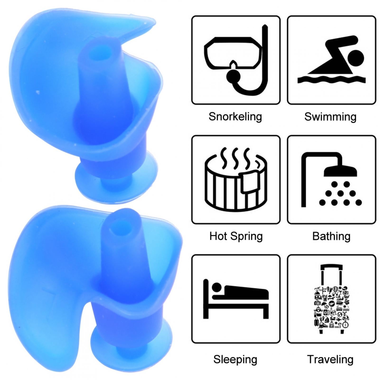 Silicone Swimming Ear Plug Spiral Dive Earplug Shower Sleeping Cancelling 