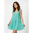 thumbnail image 5 of LMLYSoH Women Lace Mini Dress Bow Straps Buttons Front Summer Sleeveless Dress, 5 of 7
