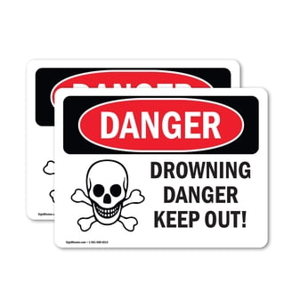 2 Pack) Hot Work In Progress Keep Out OSHA Danger Sign 24 Inch X