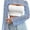 Light Blue, variant on Women’s Cropped Knit Shrug Top Lightweight Bell Sleeve Summer Cover-Up, Soft Breathable Cropped Cardigan Shrug for Casual & Beach, Cropped Shrug Women