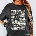 thumbnail image 2 of Night of Horrors Retro Halloween T-Shirt, Vintage Poster Tee for Spooky Season Fans, 2 of 6
