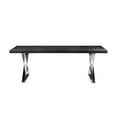 thumbnail image 2 of Rix 87 Inch Dining Table- Black Wood Top- X Chrome Finished Steel Legs, 2 of 6