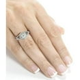 thumbnail image 2 of Retro Halo Engagement Ring 1.9 Ct Round Diamond 14K White Gold Plated, 2 of 2