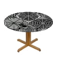 thumbnail image 3 of PIKWEEK Round Tablecloth with Elastic Edge - Spider Web Silhouette Fear Graphic Flat - Table Cover for Patio, Kitchen and Dining Room, 3 of 7