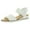 White, variant on BOBS From Skechers Womens Desert Kiss Strappy Casual Wedges