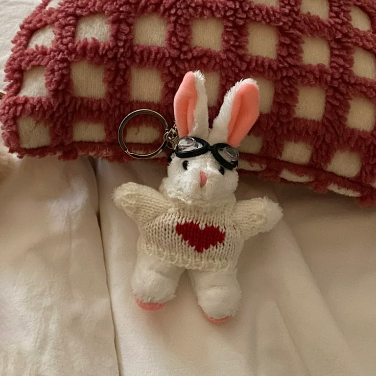 Birthday gift of deals cute wool doll with rabbit cuddly pendant