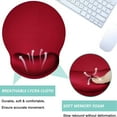 thumbnail image 3 of LAMIRO Mouse Pad with Wrist Support, Ergonomic Mouse Pad with Memory Foam Wrist Rest Cushion, Non-Slip Rubber Base Gaming Mice Pad for Home Office Computer Laptop, Red, 3 of 4