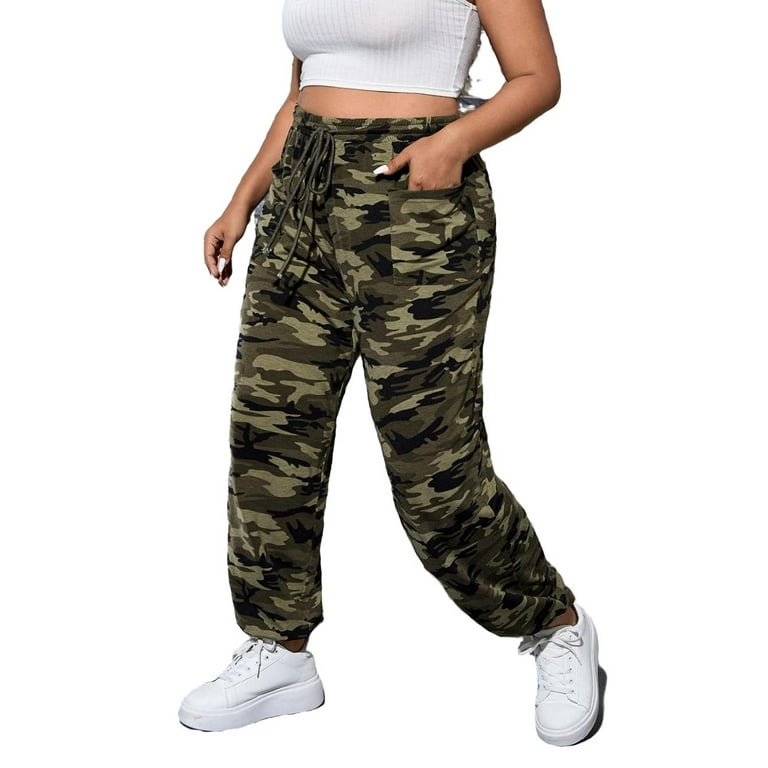 Camo Print Multicolor Plus Size Sweatpants Women s Walmart
