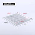 thumbnail image 1 of Grille de Ventilation Rectangulaire pour Garde-Robe Armoire à Chaussures Placard Blanc 200X250Mm, 1 of 1