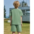 thumbnail image 5 of Arshiner Boys Drop Shoulder T-Shirt & Drawstring Waist Shorts Set Casual Summer Clothes, 5 of 6