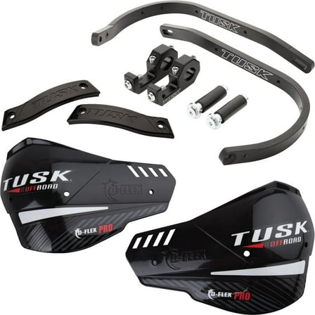 Tusk D-Flex Pro Adventure Handguards Black Bar/Black Plastics 7/8" Bars for Kawasaki Klr650 Abs 2022-2024