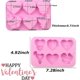 thumbnail image 2 of Molde de silicona con forma de corazón, 6 cavidades, para chocolate, jabón, gomitas, pasteles, cubitos de hielo y repostería casera. Juego de 2., 2 of 5