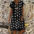 thumbnail image 1 of Vestido De Las Señoras Vestido de lunares para mujer, vestido transpirable con estampado femenino para vacaciones (negro XXXL) Cgtredaw Para estrenar, 1 of 1