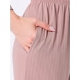 thumbnail image 5 of DARING DIVA Women's Cotton Ribbed Pullover V-neck Tops with Bottoms Pajama Sets XS Pink, 5 of 7