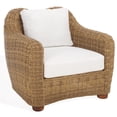 thumbnail image 4 of Safavieh Melbourne Wood and Aluminum Wicker Patio Chair in Natural / White, 4 of 11