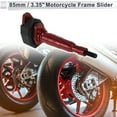 thumbnail image 2 of 10mm Motorcycle Slider Frame Aluminum Alloy Plastic Wheel Fairing Protection Crash Pad Protector Guard 85mm 195mm Bolt Red 1 Set, 2 of 7
