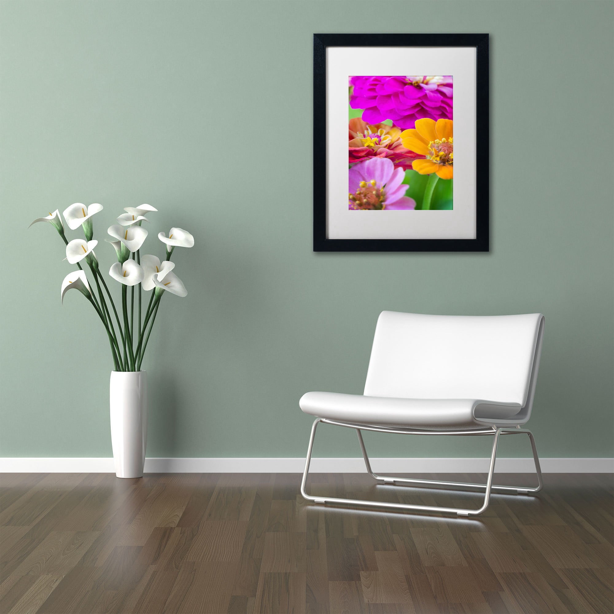 Trademark Fine Art "Bouquet of Inias" Canvas Art by Philippe Sainte-Laudy, White Matte, Black Frame