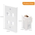 thumbnail image 3 of Ethernet Wall Plate 4 Port (UL Listed) with Cat6 RJ45 Keystone Couplers Female to Female, RJ45 Inline Wall Jack Outlet, White, 3 of 7