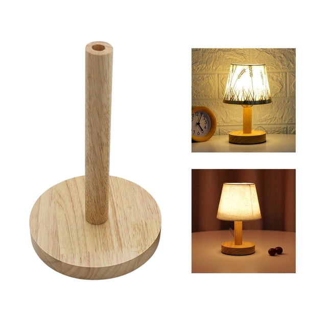 Reemplazo del soporte de la base de la lámpara de mesa de madera Accesorios modernos Decoración artesanal universal Fácil de usar Durable para la mesa A Yinane Base de lámpara de madera