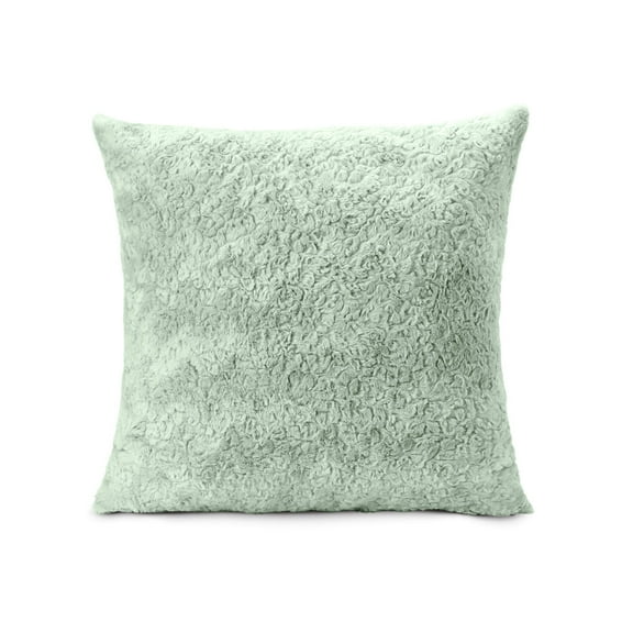 HGTV Curlicue Faux Fur Pillow Quietude 22 x 22 inches