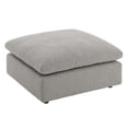 thumbnail image 3 of Modway Commix Upholstered Boucle Fabric & Solid Wood Ottoman in Light Gray, 3 of 8