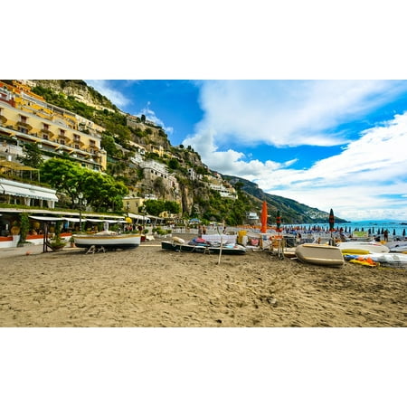 Canvas Print Amalfi Boats Italy Beach Coast Sea Positano Stretched Canvas Print Amalfi Boats Italy Beach Coast Sea Positano Stretched 10 X 14