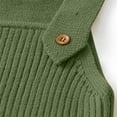 thumbnail image 2 of ShomPort Babys Knit Overalls Sleeveless Jumpsuit Stretchy Warm Solid Color Sweater Bodysuit 3-36 Months, 2 of 7