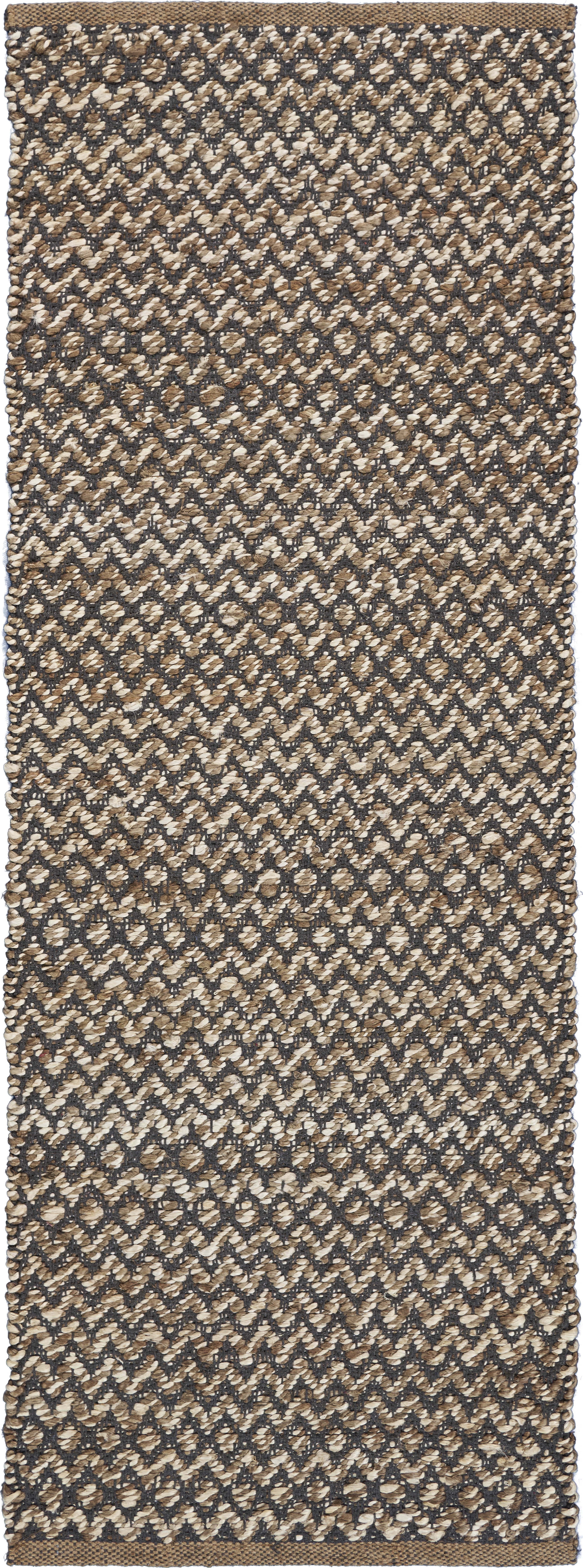 Lr Home Global 2 ft. x 5 ft. 8 in. Reversible Deep Gray Chevron