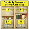 thumbnail image 3 of LYNK PROFESSIONAL 10-1/4" Wide Double Pull Out Spice Rack Organizer for Cabinet, Slide Out Shelf, Chrome, 3 of 10