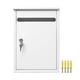 thumbnail image 4 of Buzón de pared con cerradura Buzón de correos Casa Oficina Edificio Porche Patio Metal Blanco, 4 of 9