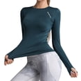thumbnail image 1 of Hukapapa Cómodo traje de yoga Camiseta deportiva elástica transpirable de manga larga Camiseta de secado rápido para correr,,l,, 1 of 6
