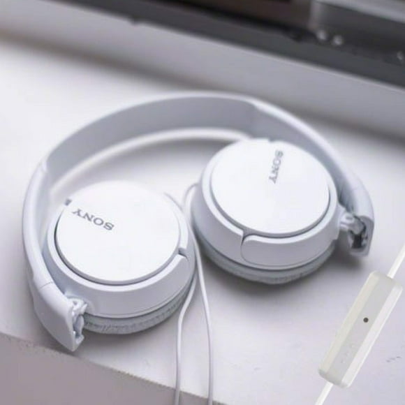 Auriculares Sony NY Over Ear Stereo Extra Bass con micrófono, color blanco