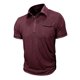 thumbnail image 4 of Eres Más Que una Camisa de Puntuación de Prueba Hombres de Color Sólido Moda Casual Botón Bolsillo de Manga Corta Camisa de Blusa de Cuello de Vuelta, 4 of 7