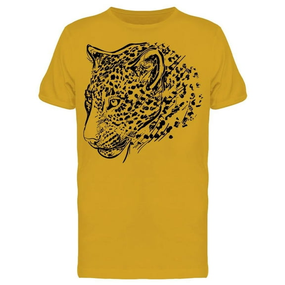 Leopard Sketch T-Shirt Men -Image by Shutterstock, Male XX-Large