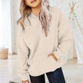 thumbnail image 2 of KAUOD Teen Girls Oversized Hoodies Cotton Trendy Pullover Sweatshirts Tops with Pockets Kids Plain Cute Hoodie Clothes, 2 of 5