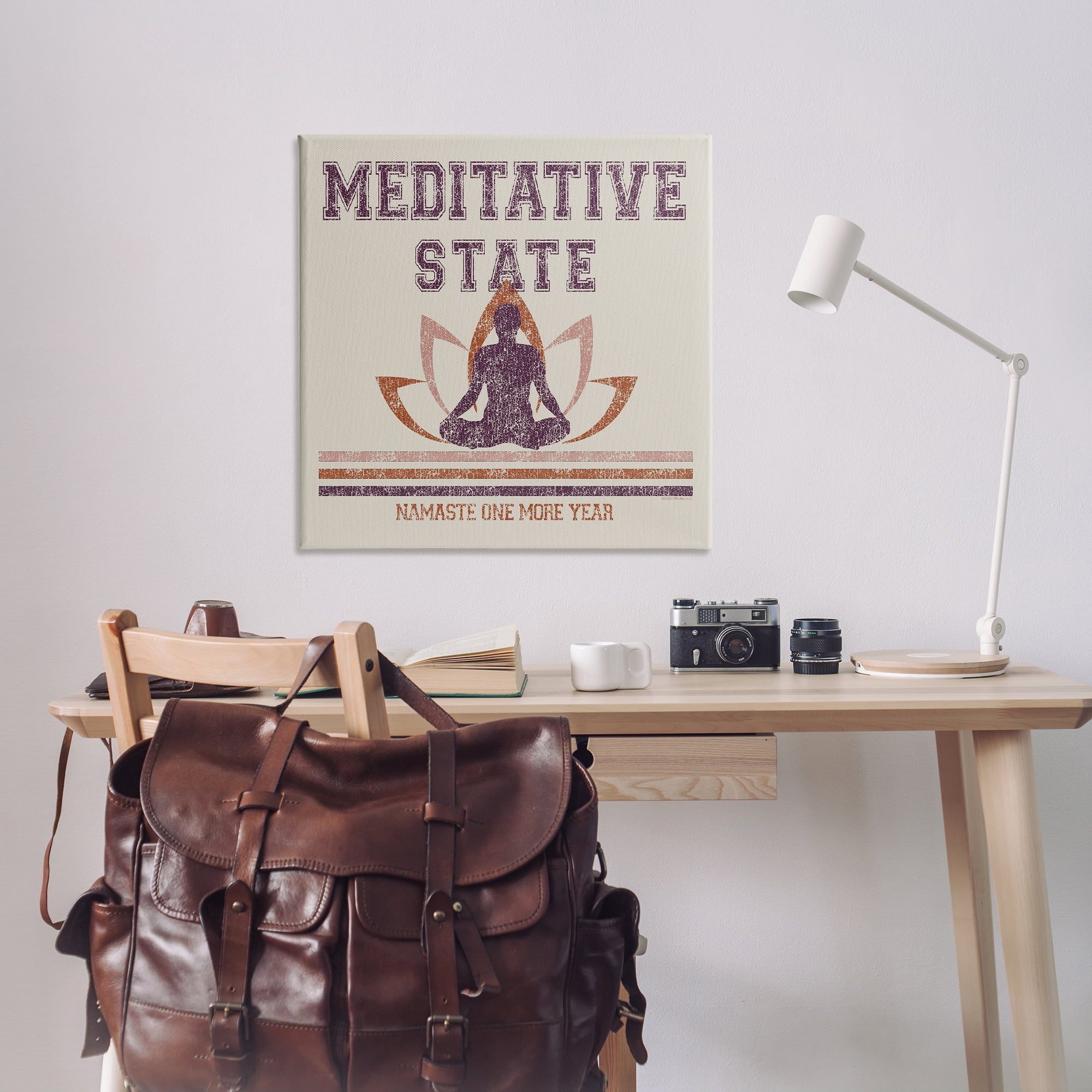 Stupell Industries Vintage Meditative State Text & Numbers Painting Wrapped Canvas Art Print Wall Art, 36 x 36