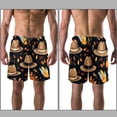 thumbnail image 3 of luoweisi Men's Beach Shorts Quick Dry Swim Trunks with Mesh Lining Thanksgiving Hat XL, 3 of 5
