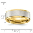 thumbnail image 4 of Chisel Stainless Steel Polished Yellow IP-plated with Brushed Center 8.2mm Band - Ring Size 10.5, 4 of 7