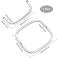 thumbnail image 4 of 20.5cm Aluminum Purse Frame Kiss Clasp Lock Frame U-Shaped Bag Handle Internal Tubular Frame, 4 of 9
