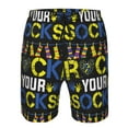 thumbnail image 4 of Yiaed Rock Your Socks Print Men's Swim Trunks with Lining Quick Dry Sports Shorts Beach Shorts Boardshorts-X-Large, 4 of 5
