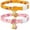 D, variant on Multi Style Breakaway Kitten Collar with Bell, Soft Cotton Vibrant Printed Adjustable Safety Buckle Pet Collar for Holiday Daily Cat Outfit