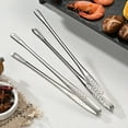 thumbnail image 7 of Stainless Steel Food Tongs Multifunction Cooking Tongs Kitchen Serving Tong Barbecue Clamp for Grill Steak Fried Fish, 11In, 7 of 7