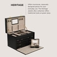 thumbnail image 2 of Armario para joyas Wolf Heritage negro con 37 compartimentos, 2 of 6