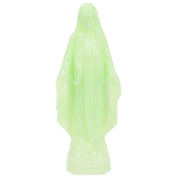 Topbathy Catholic Glow in the Dark Figure Luminous Mother Statue 1Set Religious Decoration Living Room