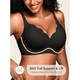 thumbnail image 2 of Sujetador inalámbrico Jelly Bra Cuteio para mujer con cobertura total negro XL, 2 of 5