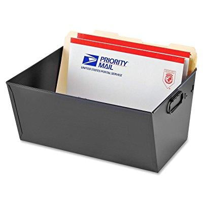Steel Posting Tub STEELMASTER Steel Posting Tub, Legal Size, 15.13 x 7 x 11.38 Inches, Black (2062TBK) ()